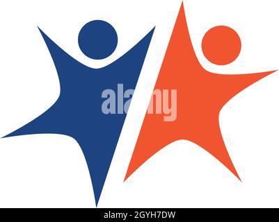 Adoption and community care Logo template Stock Vector