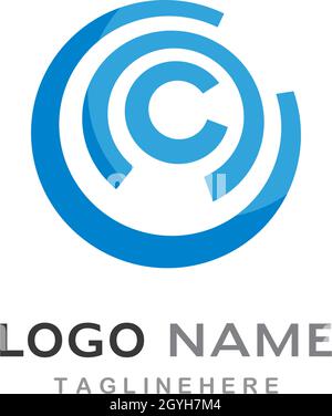 circle logo template vector design Stock Vector