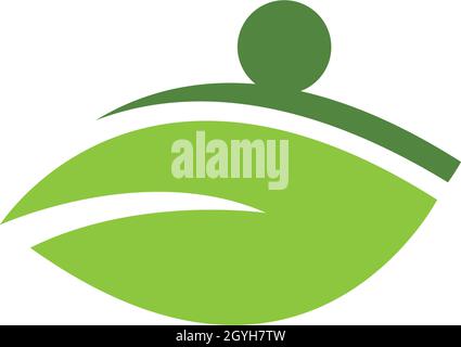 Logos of green leaf ecology nature element vector Stock Vector