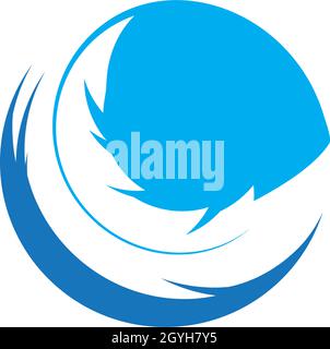 feather logo vector template Stock Vector