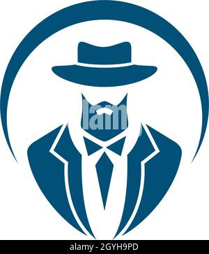 Detective logo vector icon template Stock Vector