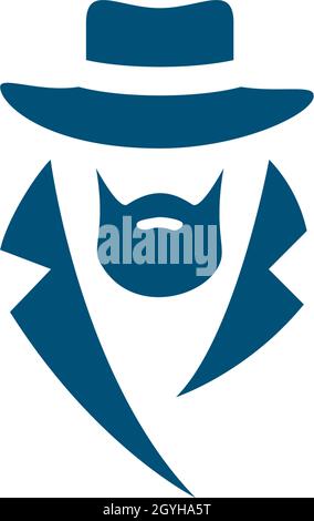 Detective logo vector icon template Stock Vector