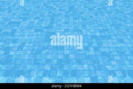 Pool water texture. Perspective view. Blue clear water. EPS 10 Stock Vector