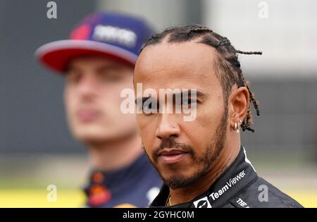File photo dated 15-07-2021 of Mercedes driver Lewis Hamilton. Lewis Hamilton will serve a 10-place grid penalty for Sunday's Turkish Grand Prix. Issue date: Friday October 8, 2021. Stock Photo