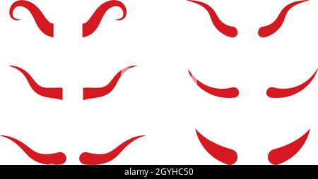 Devil horn logo vector template Stock Vector