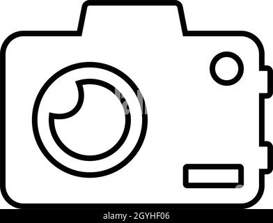 Camera, digital icon is isolated on white background. Use for graphic and web design or commercial purposes. Vector EPS file. Stock Vector