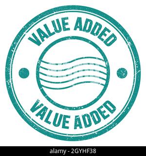 VALUE ADDED word written on red round postal stamp sign Stock Photo - Alamy