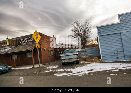 The town of Nixon on route 447 Nevada USA Stock Photo