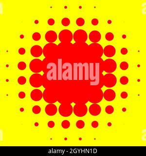Pop art, polka dots, circles halftone, comic effect pattern - stock vector illustration, clip-art graphics Stock Vector