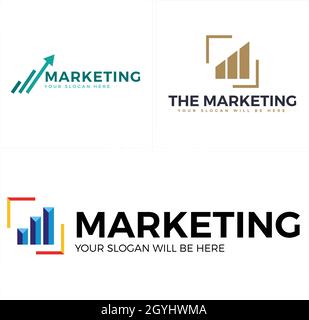 Business marketing chart growth statistics logo design Stock Vector