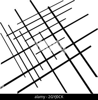 3d ,spatial grids, meshes. Interlace, interlocking, intersecting lines in perspective. Abstract grating, trellis, lattice, netting - stock vector illu Stock Vector