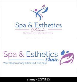 Spa health people logo design Stock Vector