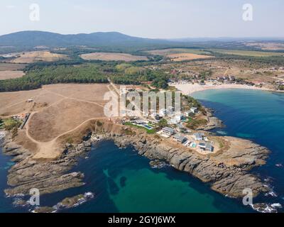 Aerial view of Arapya beach near town of Tsarevo, Burgas Region, Bulgaria Stock Photo