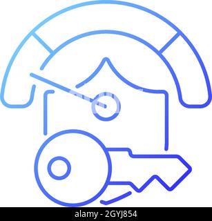 Weak password gradient linear vector icon Stock Vector