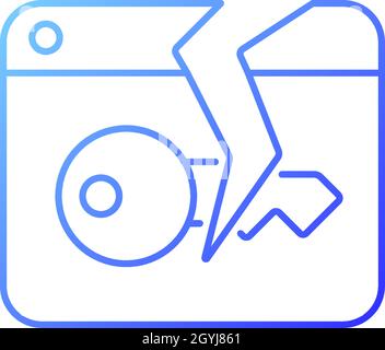 Data breach gradient linear vector icon Stock Vector