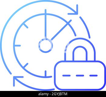 Change password gradient linear vector icon Stock Vector