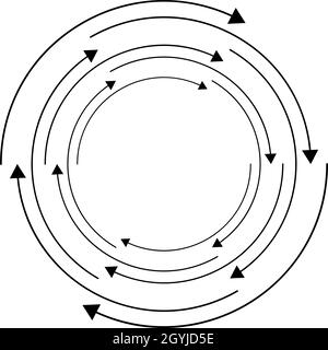 Circular arrows for steps, stages, phases concepts. Cyclic, cycle circle arrow infograph, presentation element - stock vector illustration, clip-art g Stock Vector