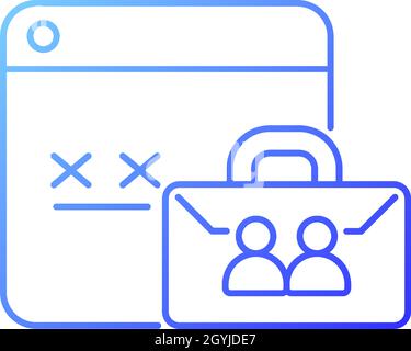 Corporate password gradient linear vector icon Stock Vector