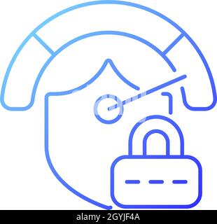 Strong password gradient linear vector icon Stock Vector