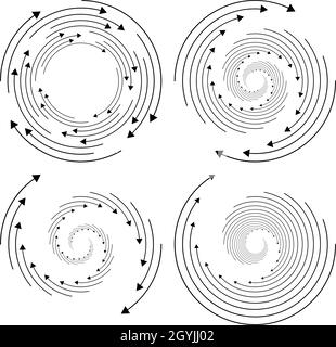 Circular arrows for steps, stages, phases concepts. Cyclic, cycle circle arrow infograph, presentation element - stock vector illustration, clip-art g Stock Vector