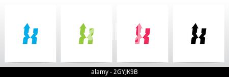 Exchange Arrows On Letter Logo Design X Stock Vector