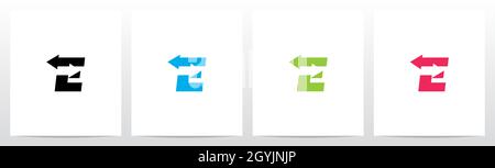 Exchange Arrows On Letter Logo DesignE Stock Vector