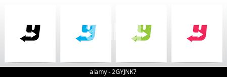 Exchange Arrows On Letter Logo Design Y Stock Vector