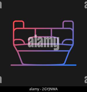 Rollover crash gradient vector icon for dark theme Stock Vector