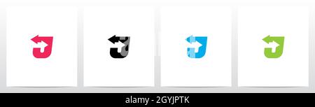 Exchange Arrows On Letter Logo Design J Stock Vector