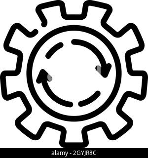 cogwheel erp line icon vector illustration Stock Vector Image & Art - Alamy