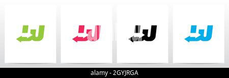 Exchange Arrows On Letter Logo Design W Stock Vector