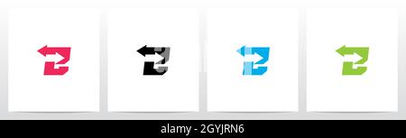 Exchange Arrows On Letter Logo Design Z Stock Vector