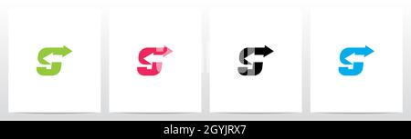 Exchange Arrows On Letter Logo Design S Stock Vector