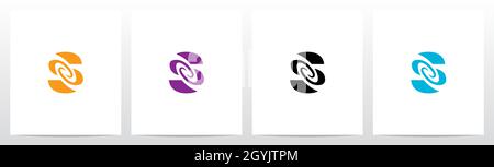 Swirl Vortex On Letter Logo Design S Stock Vector
