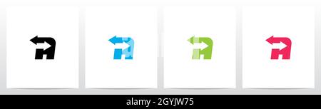 Exchange Arrows On Letter Logo Design A Stock Vector