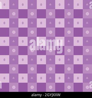 Plaid fabric violet color tartan textile gingham kids checkerboard abstract background wallpaper template pattern seamless vector illustration EPS Stock Vector