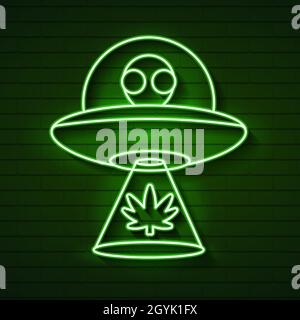 Light scanner or laser effect. Glowing stage light ray isolated on transparent background. Vector projector scene spotlight. Shine ufo green Stock Vector