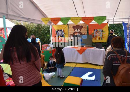 MOSQUERA, COLOMBIA - Sep 17, 2021: A typical fair Funza Festival for children Stock Photo