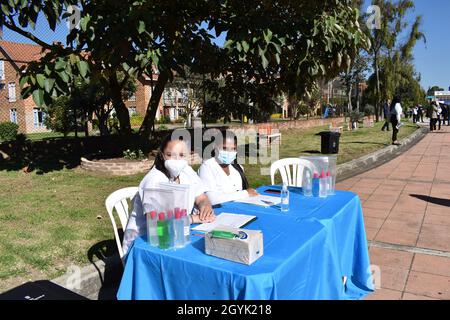 MOSQUERA, COLOMBIA - Sep 17, 2021: A typical fair Funza Festival for children Stock Photo