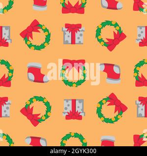 Pattern design template related to Holiday, Christmas celebration Stock Vector