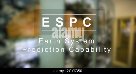 The various model components that make up the Earth System Prediction Capability (ESPC): The NAVy Global Environmental Model (NAVGEM) for the atmosphere, the HYbrid Coordinate Ocean Model (HYCOM) for the ocean, the Community Ice CodE (CICE) for the cryosphere, and WAVEWATCH III® (WW3) for waves. The individual models exchange information with each other via a coupling layer using tools from the Earth System Modeling Framework (ESMF) and the National Unified Operational Prediction Capability (NUOPC). Stock Photo