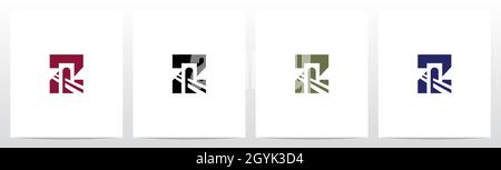 Bridge Inside Letter Logo Design Z Stock Vector