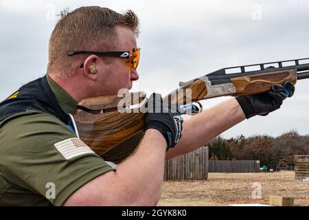 Sgt. 1st Class Brian Stoa a member of the All-Army Sports Team and Army’s American Skeet Team is currently serving as an Active Guard Reserve (AGR) Recruiter for the U.S. Army Reserves.     Growing up in Blooming Prairie, Minnesota Stoa enjoyed hunting, shooting and the outdoors.  He soon became avid in shooting competitively in American Trap, American Skeet and Sporting Clays.      Back in 2005, taking the job as a U.S. Army Recruiter and having no idea how many opportunities it would soon open for him, he says “I enjoy what I do in the military, and I can’t imagine you’d be able to go up to Stock Photo