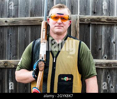 Sgt. 1st Class Brian Stoa a member of the All-Army Sports Team and Army’s American Skeet Team is currently serving as an Active Guard Reserve (AGR) Recruiter for the U.S. Army Reserves.     Growing up in Blooming Prairie, Minnesota Stoa enjoyed hunting, shooting and the outdoors.  He soon became avid in shooting competitively in American Trap, American Skeet and Sporting Clays.      Back in 2005, taking the job as a U.S. Army Recruiter and having no idea how many opportunities it would soon open for him, he says “I enjoy what I do in the military, and I can’t imagine you’d be able to go up to Stock Photo