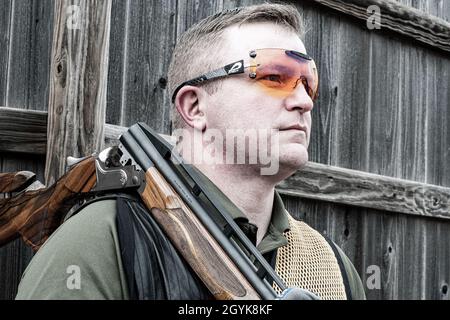 Sgt. 1st Class Brian Stoa a member of the All-Army Sports Team and Army’s American Skeet Team is currently serving as an Active Guard Reserve (AGR) Recruiter for the U.S. Army Reserves.     Growing up in Blooming Prairie, Minnesota Stoa enjoyed hunting, shooting and the outdoors.  He soon became avid in shooting competitively in American Trap, American Skeet and Sporting Clays.      Back in 2005, taking the job as a U.S. Army Recruiter and having no idea how many opportunities it would soon open for him, he says “I enjoy what I do in the military, and I can’t imagine you’d be able to go up to Stock Photo