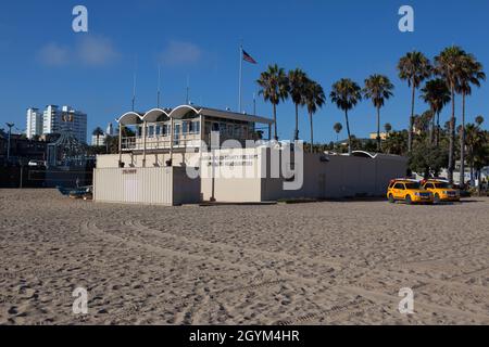 The Lifeguard Headquarters of the Los Angeles County Fire Department Stock Photo