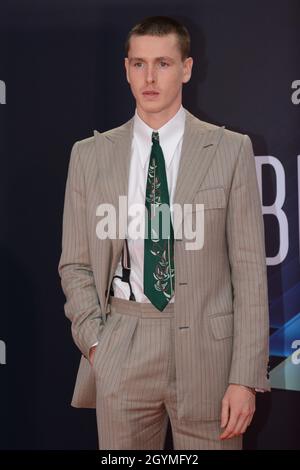 London, UK. 08th Oct, 2021. Harris Dickinson arrives at The Souvenir Part II - BFI London Film Festival 2021 at Southbank Centre, Royal Festival Hall, London, 8 October 2021. Credit: Picture Capital/Alamy Live News Stock Photo