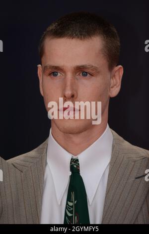 London, UK. 08th Oct, 2021. Harris Dickinson arrives at The Souvenir Part II - BFI London Film Festival 2021 at Southbank Centre, Royal Festival Hall, London, 8 October 2021. Credit: Picture Capital/Alamy Live News Stock Photo