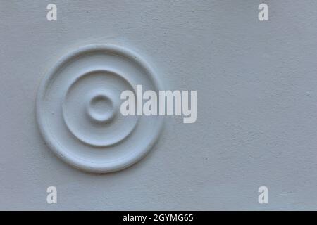 circular detail on old wall of old traditional transylvanian house Stock Photo