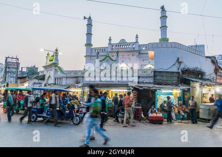 LUCKNOW, INDIA - FEBRUARY 2, 2017: Small mosque in Lucknow, Uttar Pradesh state, India Stock Photo